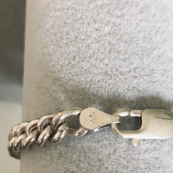 Unisex handmade 7mm chain bracelet 925 silver - Picture 3 of 6